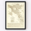 Vintage Map of San Diego, California 1914