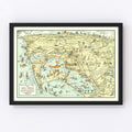 Vintage Map of San Diego County, California 1935
