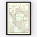 Vintage Map of San Diego, California 1912