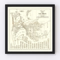 Vintage Map of San Diego, California 1925