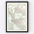 Vintage Map of San Diego, California 1893