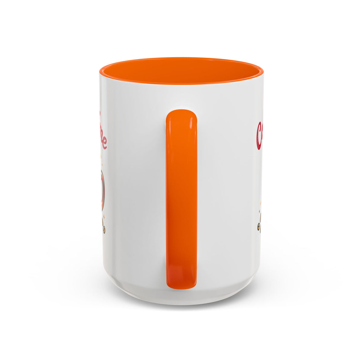 Coffee Mug - "Coffee Time" Red Accent Ceramic Mug (11/15oz)