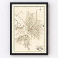 Vintage Map of Dallas, Texas 1925