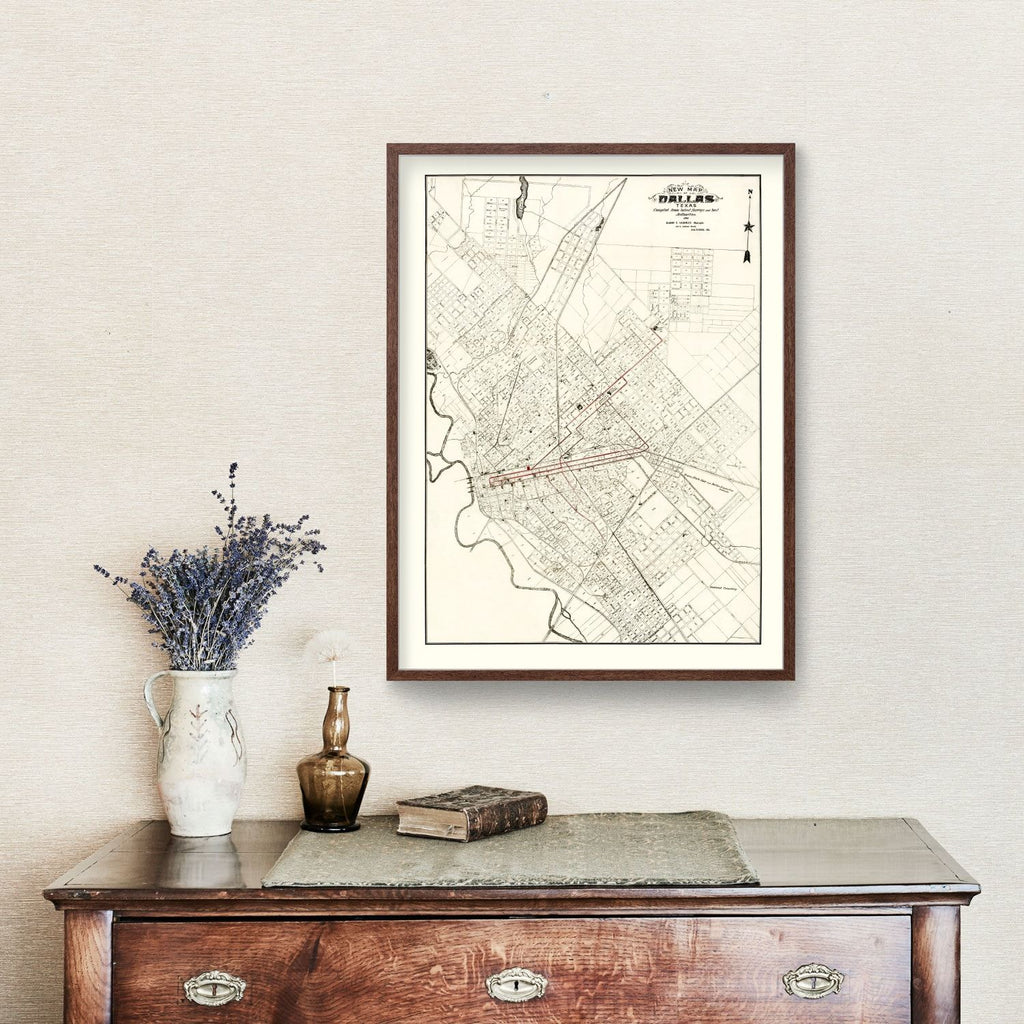 Vintage Map of Dallas, Texas 1901