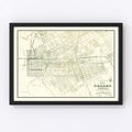 Vintage Map of Dallas, Texas 1882