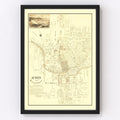 Vintage Map of Austin, Texas 1891