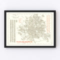 Vintage Map of Charlotte, North Carolina 1930