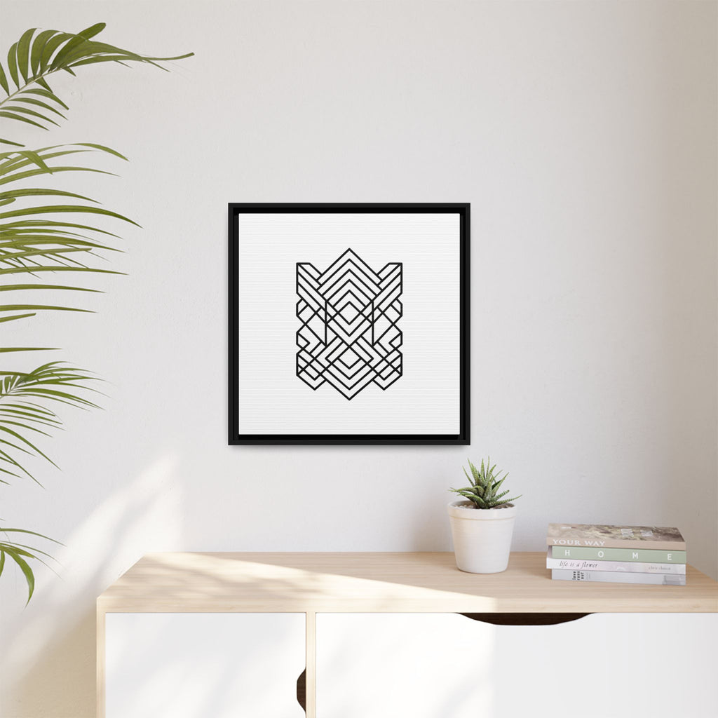 Framed Geometric Art Canvas