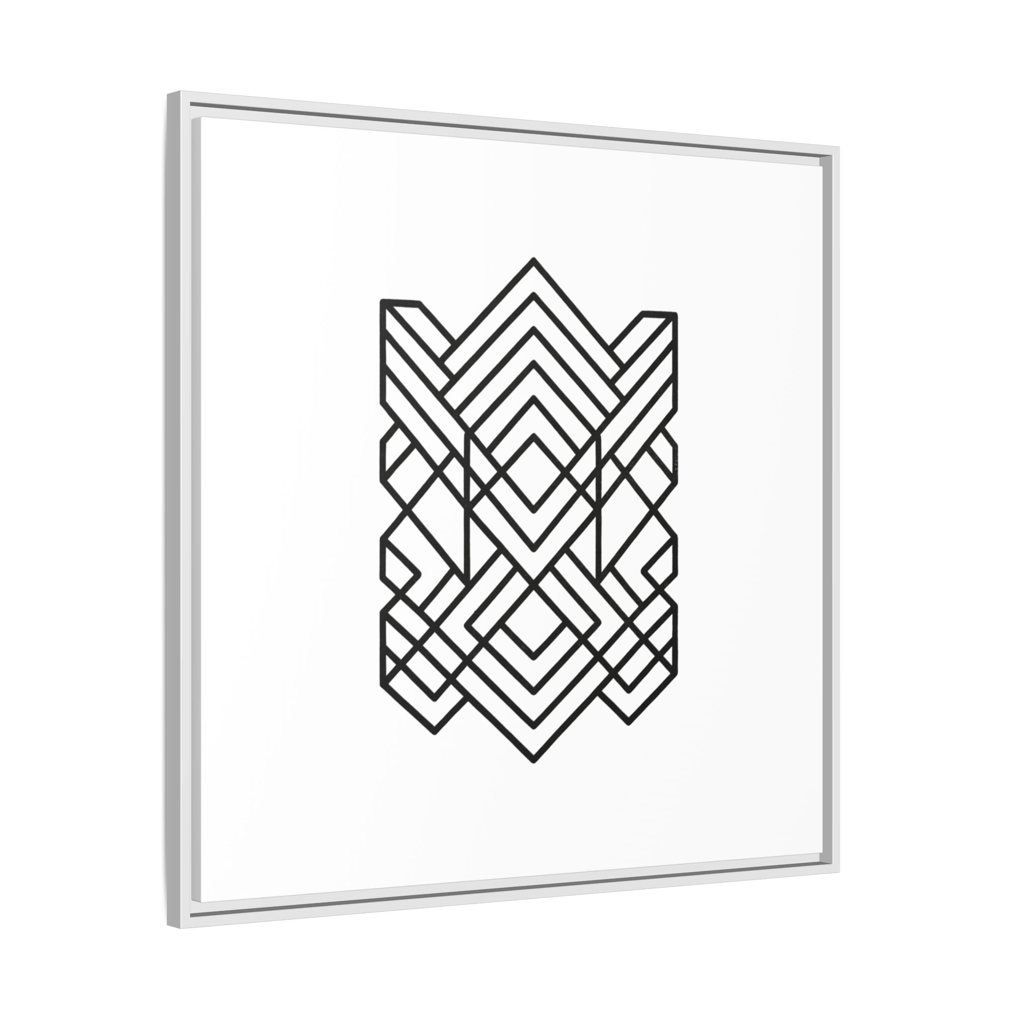 Framed Geometric Art Canvas
