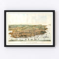 Vintage Map of San Francisco, California 1864