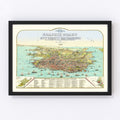 Vintage Map of San Francisco, California 1875
