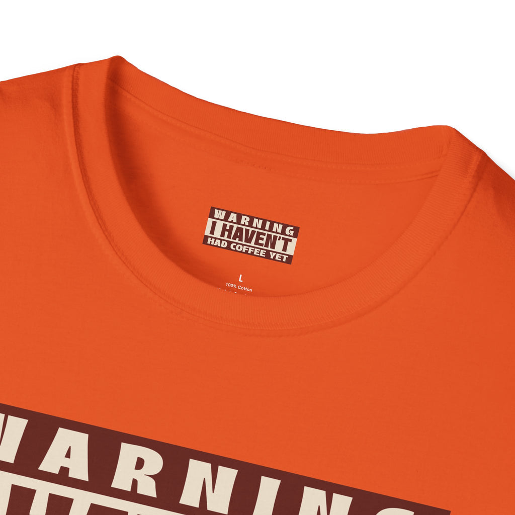 Funny Coffee Warning T-Shirt, Gift for Coffee Lovers, Casual Wear