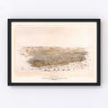 Vintage Map of San Francisco, California 1868