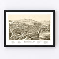 Vintage Map of Ticonderoga, New York 1891