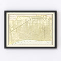 Vintage Map of Detroit, Michigan 1892