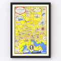 Vintage Map of Baltimore, Maryland 1935