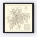 Vintage Map of Atlanta, Georgia 1912