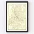 Vintage Map of Atlanta, Georgia 1892