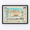 Vintage Map of Long Beach, California 1936