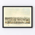 Vintage Map of Sacramento, California 1850
