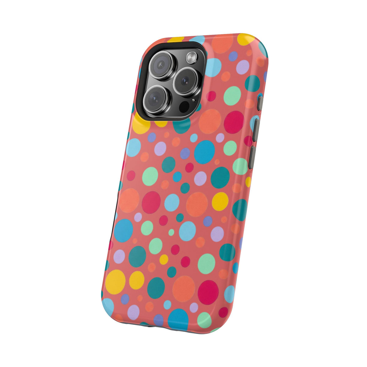 Colorful Polka Dot Magnetic Phone Case — Impact-Resistant, Vibrant Retro Dots