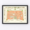 Vintage Map of New Orleans, Louisiana 1929