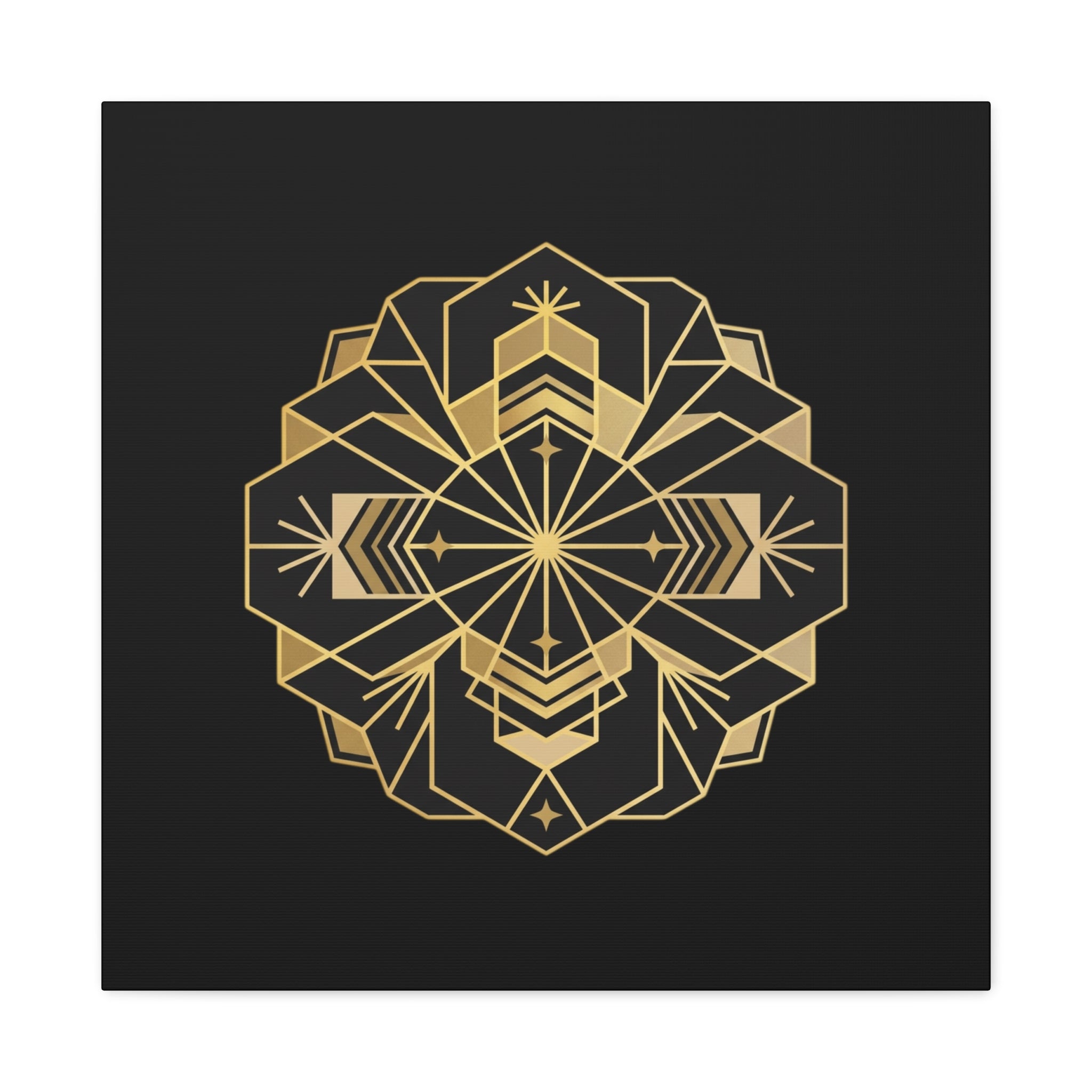 Gold Geometric Mandala Canvas