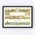Vintage Map of Cleveland, Ohio 1873