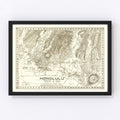Vintage Map of Honolulu, Hawaii 1922