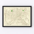 Vintage Map of St. Paul, Minnesota 1896