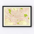 Vintage Map of Pittsburgh, Pennsylvania 1912