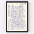 Vintage Map of Orlando, Florida 1936
