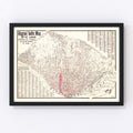 Vintage Map of St. Louis, Missouri 1894