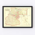 Vintage Map of Newark, New Jersey 1872
