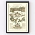 Vintage Map of Tombstone, Arizona 1883