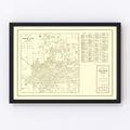 Vintage Map of Phoenix, Arizona 1935