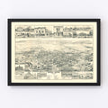 Vintage Map of Santa Rosa, California 1885