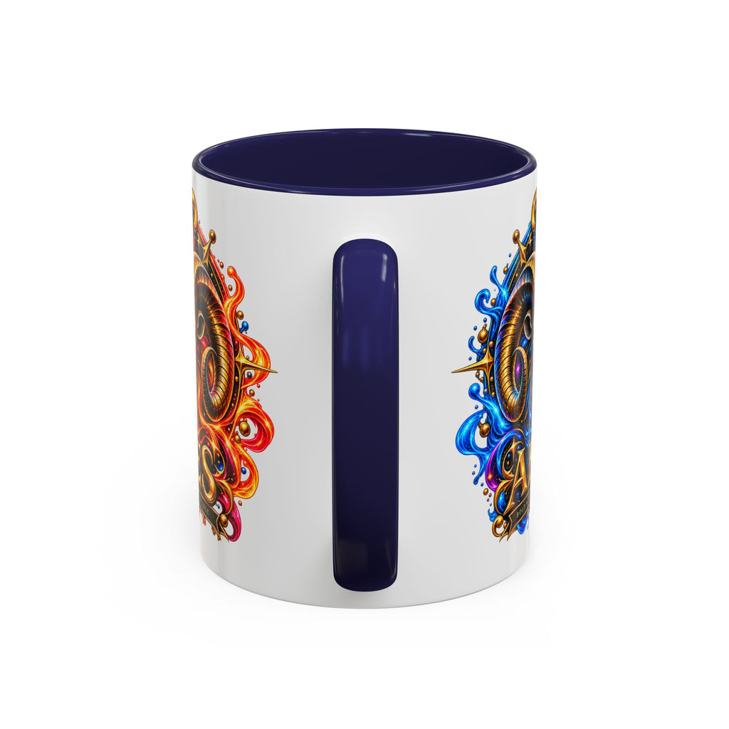 Aries Zodiac Coffee Mug — Colorful Ram Astrology Accent Mug (11/15oz)