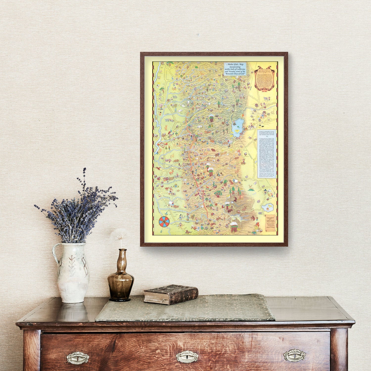 Vintage Tahoe & Gold Country Map 1931