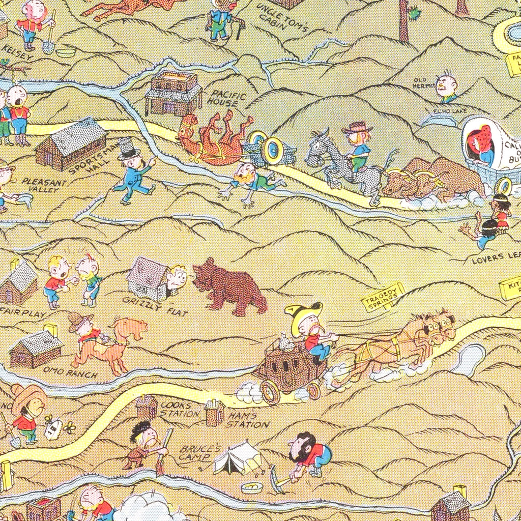 Vintage Tahoe & Gold Country Map 1931