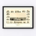 Vintage Map of Jackson, California 1857