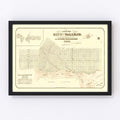 Vintage Map of Vallejo, California 1868