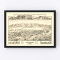 Vintage Map of Gilroy, California 1885