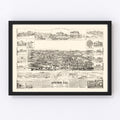 Vintage Map of Auburn, California 1887