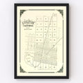 Vintage Map of Colton, California 1887