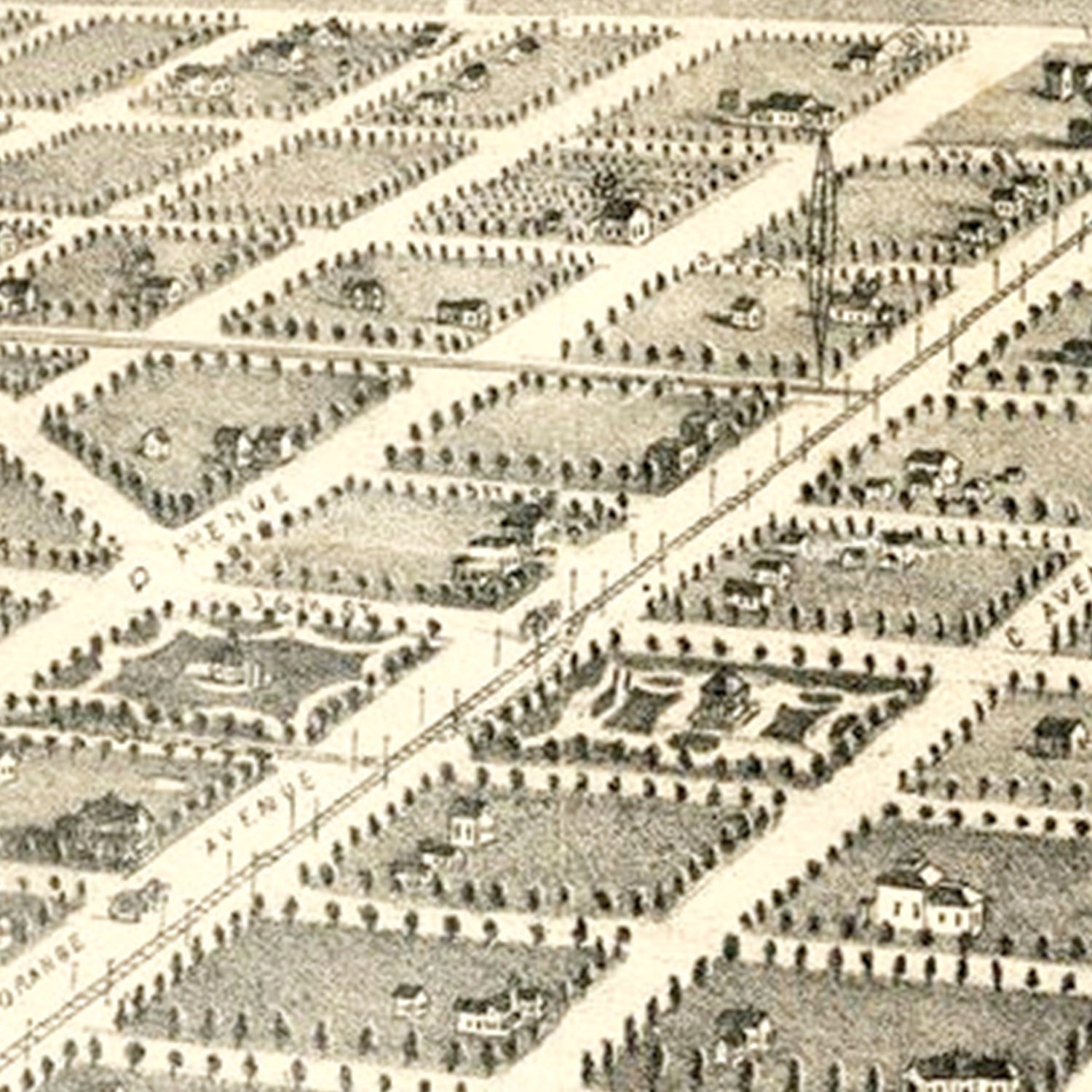 Vintage Map of Coronado Beach, California 1887