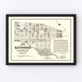 Vintage Map of Kenwood, California 1887