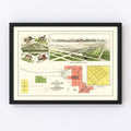 Vintage Map of Madera, California 1889