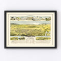 Vintage Map of Livermore Valley, California 1889
