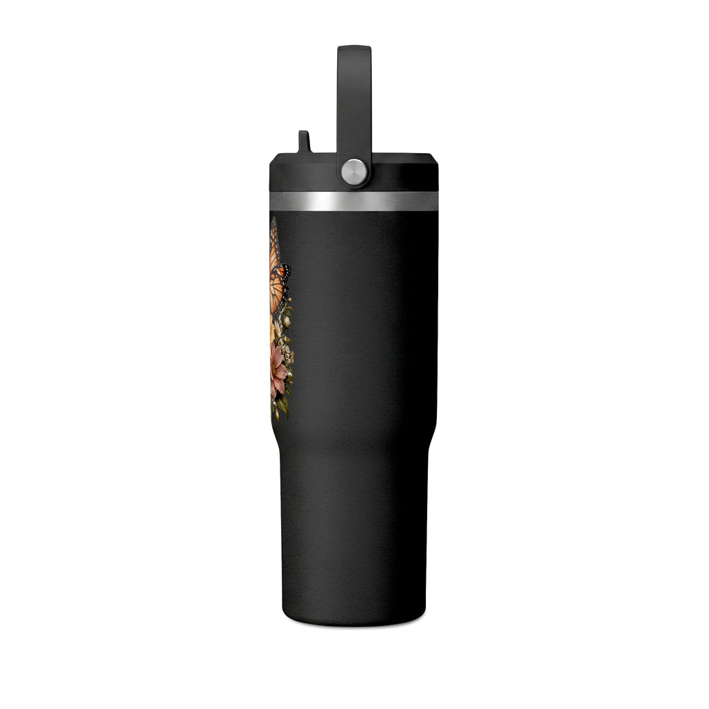 32oz Butterfly and Sunflower Floral Tumbler